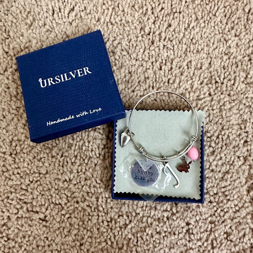 Ursilver Adjustable Bunny Bangle‎